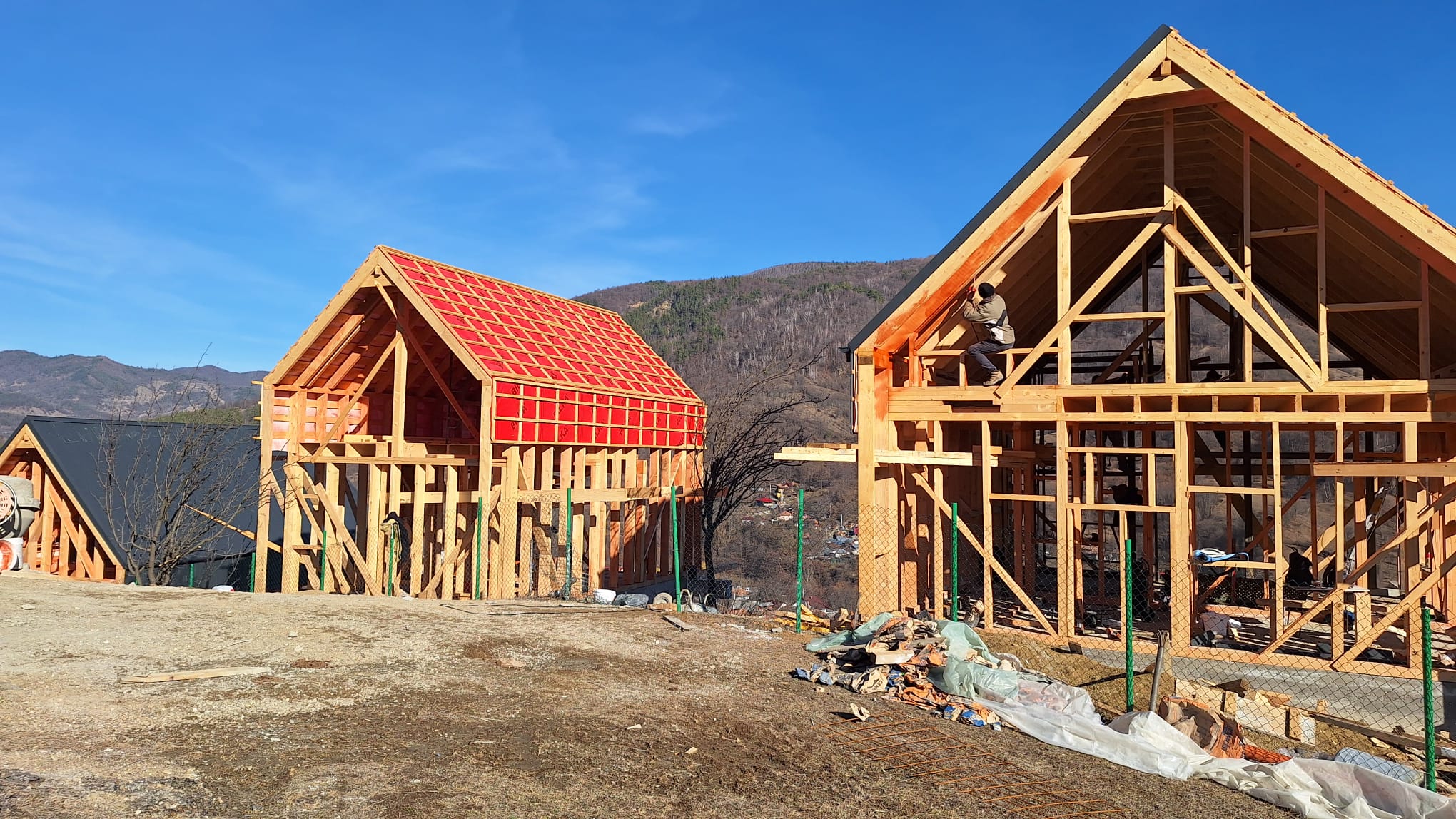 Cabane lemn munte - structura acoperis