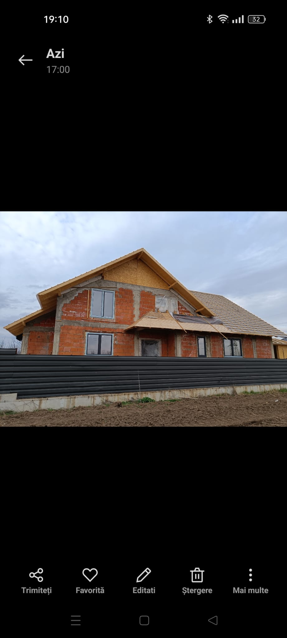 Casa mansarda - sarpanta in constructie